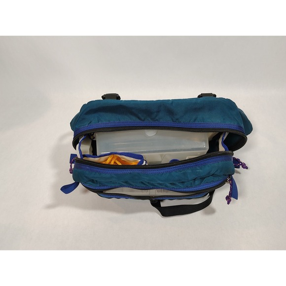 VTG 90s Patagonia Teal Blue Purple Nylon Waist‎ Pack Bag Fanny Pack Made in USA - Picture 11 of 13